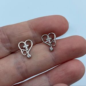 Stethoscope Sterling Silver CZ Earrings